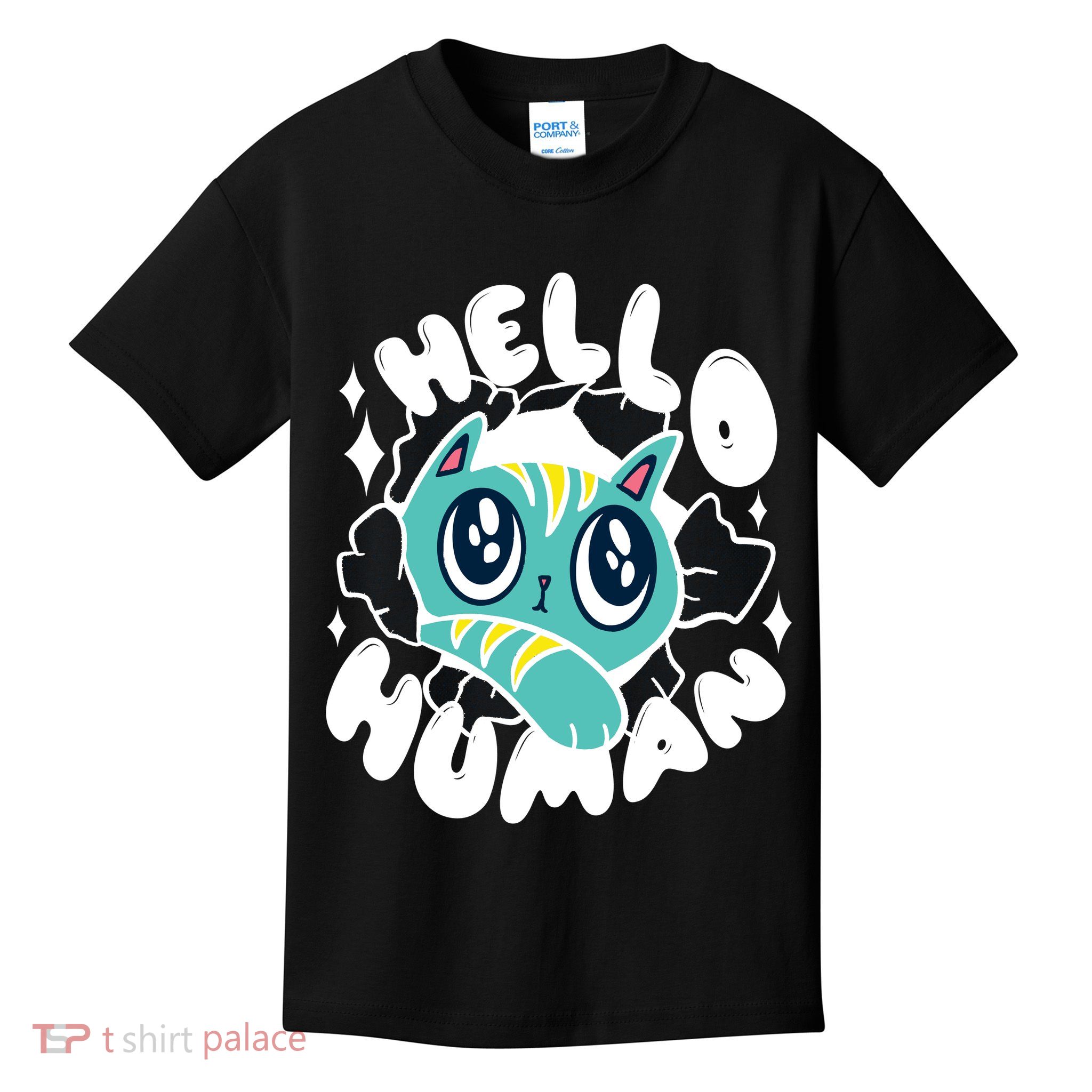 Hello Human Cat Kids T-Shirt