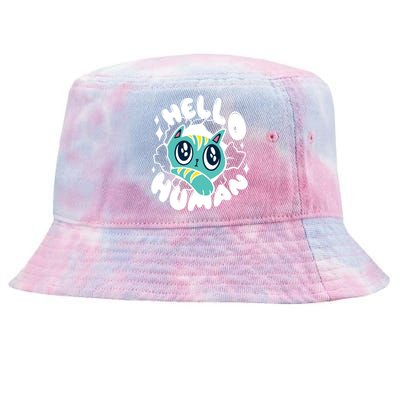 Hello Human Cat Tie-Dyed Bucket Hat