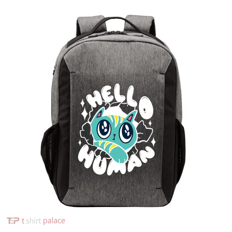 Hello Human Cat Vector Backpack
