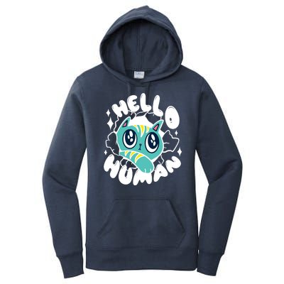 Hello Human Cat Women's Pullover Hoodie