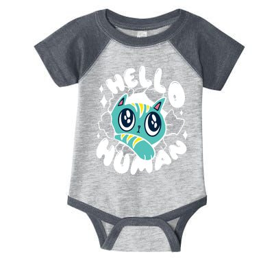 Hello Human Cat Infant Baby Jersey Bodysuit