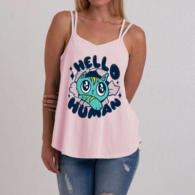 Hello Human Cat Women's Strappy Tank