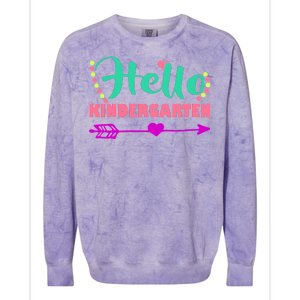 Hello Kindergarten Arrow Colorblast Crewneck Sweatshirt