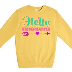 Hello Kindergarten Arrow Premium Crewneck Sweatshirt