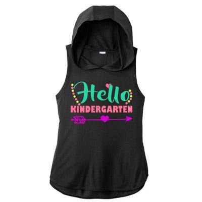 Hello Kindergarten Arrow Ladies PosiCharge Tri-Blend Wicking Draft Hoodie Tank