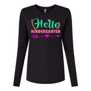 Hello Kindergarten Arrow Womens Cotton Relaxed Long Sleeve T-Shirt