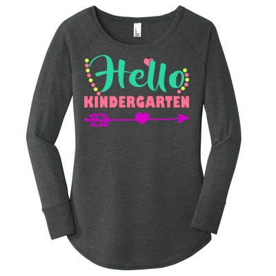 Hello Kindergarten Arrow Women's Perfect Tri Tunic Long Sleeve Shirt