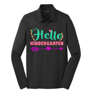 Hello Kindergarten Arrow Silk Touch Performance Long Sleeve Polo