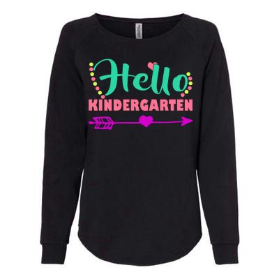 Hello Kindergarten Arrow Womens California Wash Sweatshirt