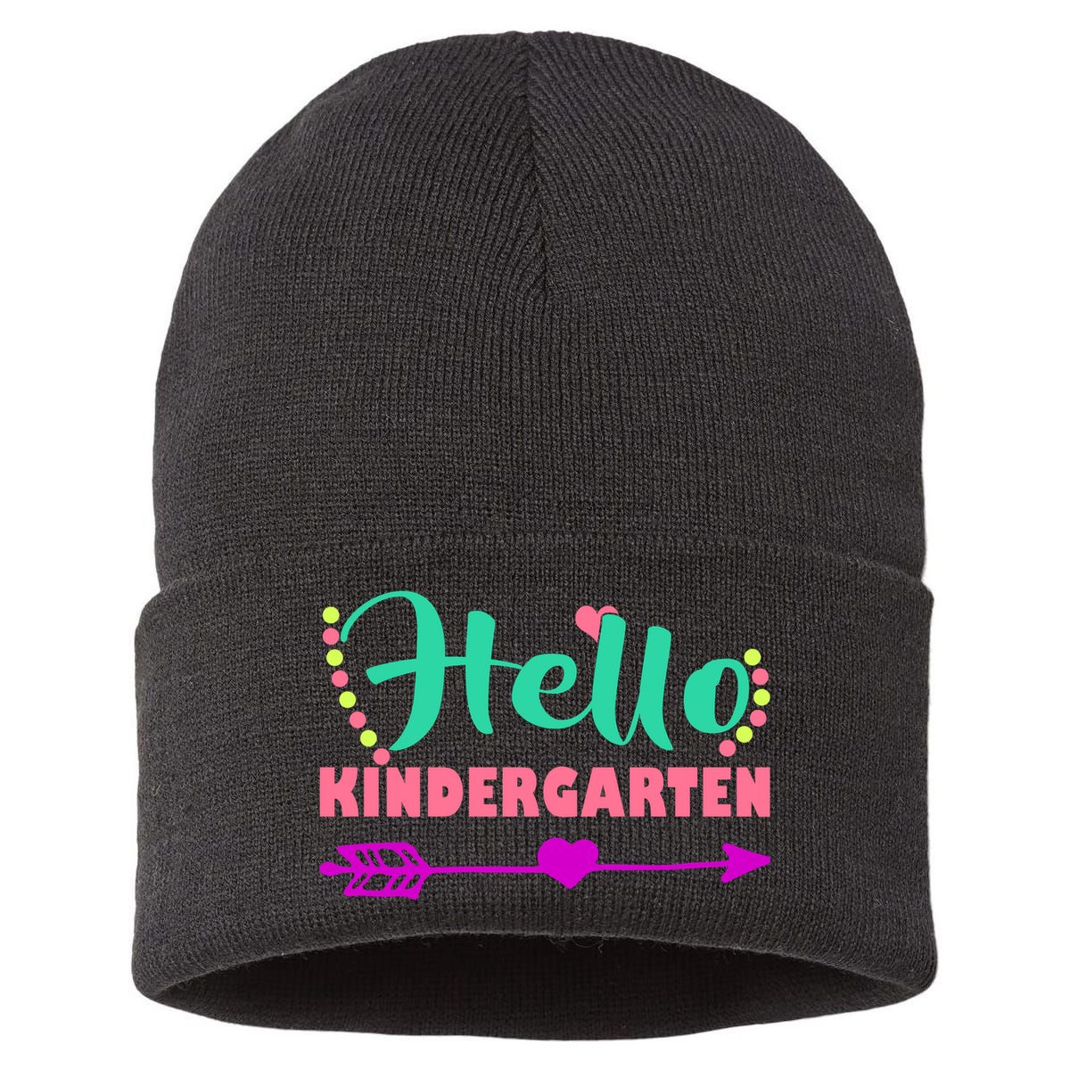Hello Kindergarten Arrow Sustainable Knit Beanie