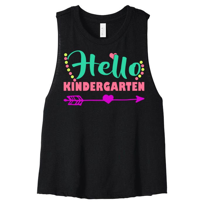 Hello Kindergarten Arrow Women's Racerback Cropped Tank