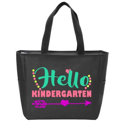 Hello Kindergarten Arrow Zip Tote Bag