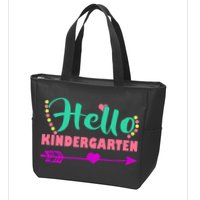 Hello Kindergarten Arrow Zip Tote Bag