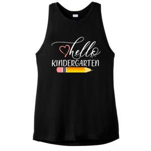 Hello Kindergarten Cute Pencil Ladies PosiCharge Tri-Blend Wicking Tank