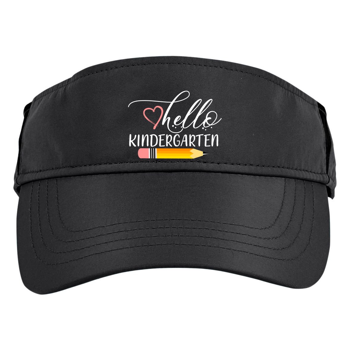 Hello Kindergarten Cute Pencil Adult Drive Performance Visor
