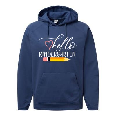 Hello Kindergarten Cute Pencil Performance Fleece Hoodie