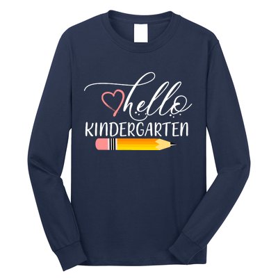 Hello Kindergarten Cute Pencil Long Sleeve Shirt