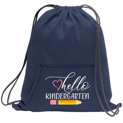 Hello Kindergarten Cute Pencil Sweatshirt Cinch Pack Bag