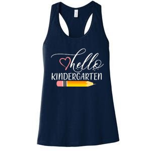 Hello Kindergarten Cute Pencil Women's Racerback Tank