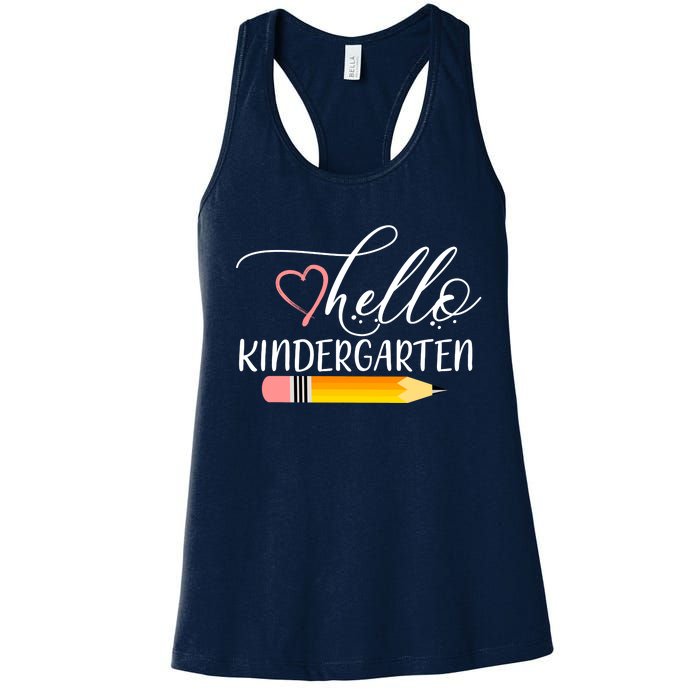 Hello Kindergarten Cute Pencil Women's Racerback Tank