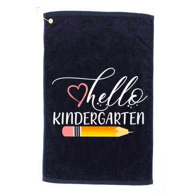 Hello Kindergarten Cute Pencil Golf Towel