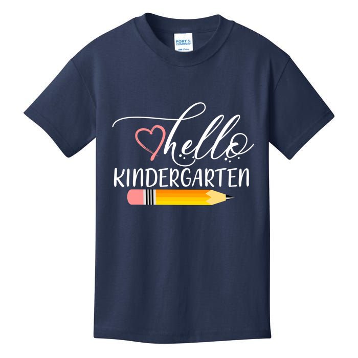 Hello Kindergarten Cute Pencil Kids T-Shirt