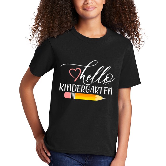 Hello Kindergarten Cute Pencil Kids T-Shirt