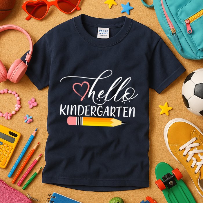 Hello Kindergarten Cute Pencil Kids T-Shirt