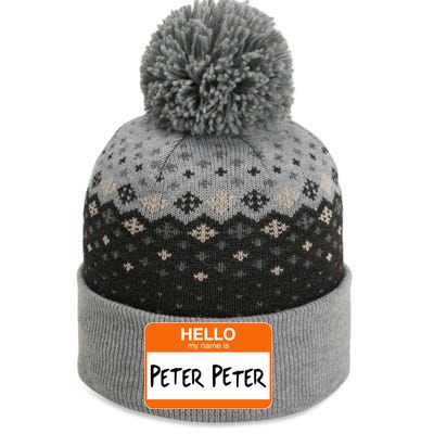 Hello My Name Is Peter Peter The Baniff Cuffed Pom Beanie