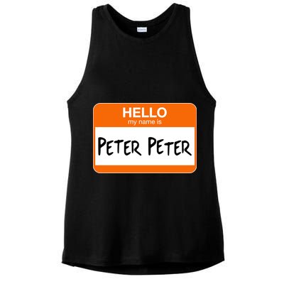 Hello My Name Is Peter Peter Ladies PosiCharge Tri-Blend Wicking Tank
