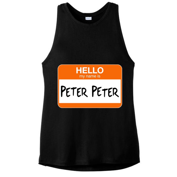Hello My Name Is Peter Peter Ladies PosiCharge Tri-Blend Wicking Tank
