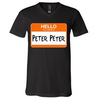 Hello My Name Is Peter Peter V-Neck T-Shirt