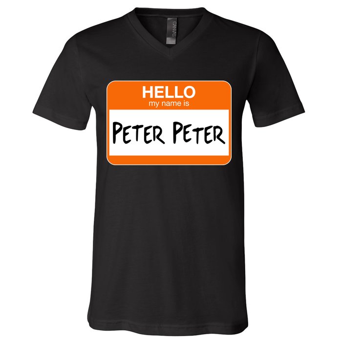 Hello My Name Is Peter Peter V-Neck T-Shirt