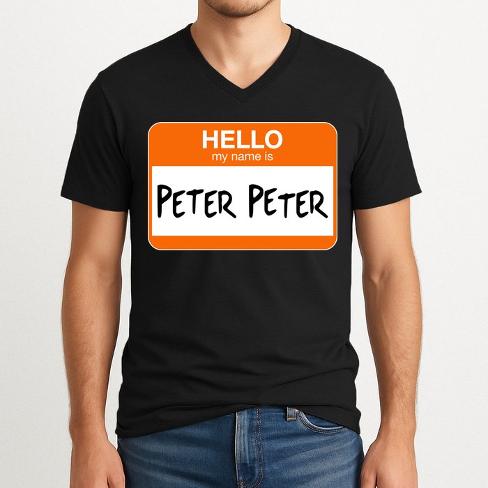 Hello My Name Is Peter Peter V-Neck T-Shirt