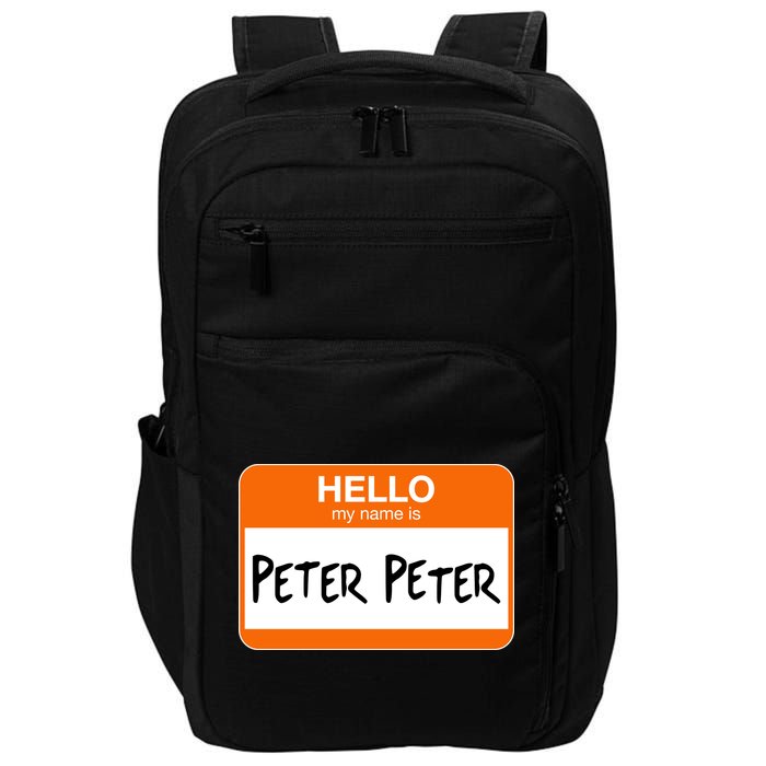 Hello My Name Is Peter Peter Impact Tech Backpack