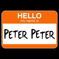 Hello My Name Is Peter Peter Button