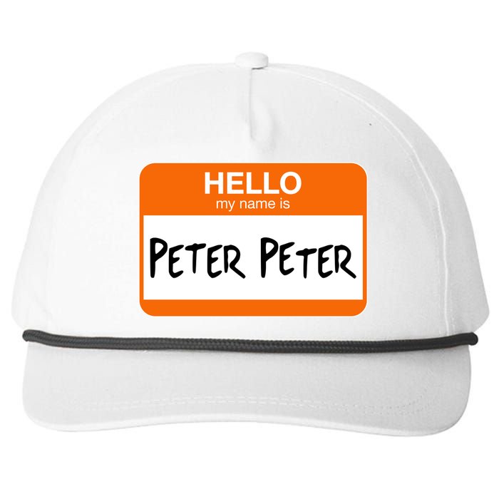 Hello My Name Is Peter Peter Snapback Five-Panel Rope Hat