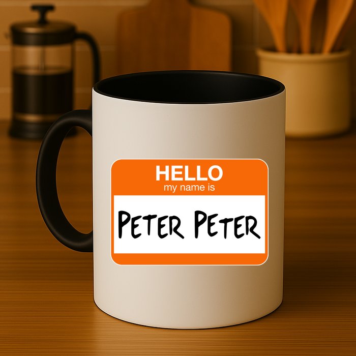 Hello My Name Is Peter Peter Mug