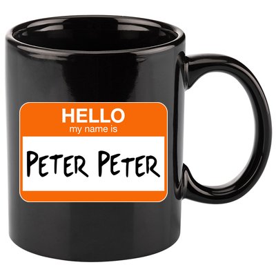 Hello My Name Is Peter Peter 11oz C Handle Ceramic Mug