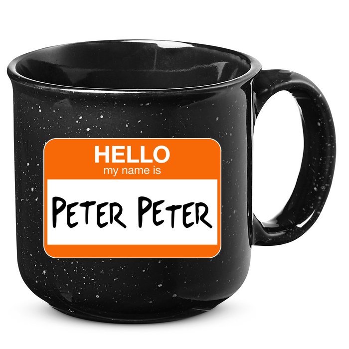 Hello My Name Is Peter Peter 15oz Campfire Ceramic Mug