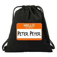 Hello My Name Is Peter Peter Drawstring Bag