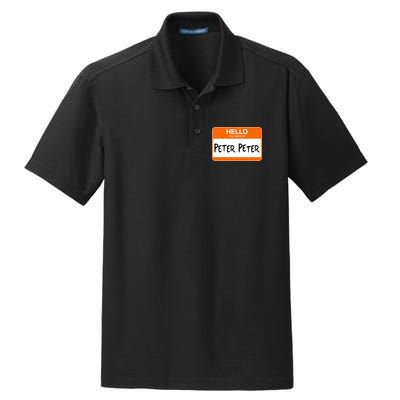 Hello My Name Is Peter Peter Dry Zone Grid Polo