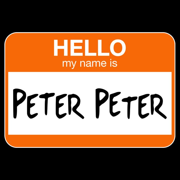 Hello My Name Is Peter Peter 16 in Basic Backpack