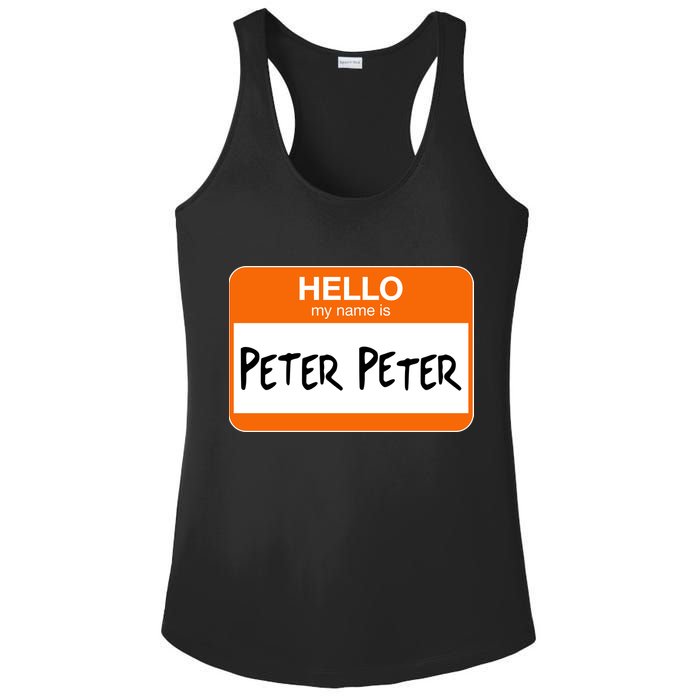 Hello My Name Is Peter Peter Ladies PosiCharge Competitor Racerback Tank