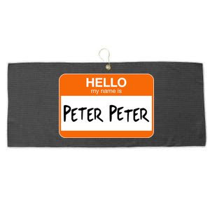 Hello My Name Is Peter Peter Large Microfiber Waffle Golf Towel