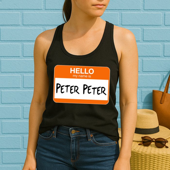 Hello My Name Is Peter Peter Womens Tank Top