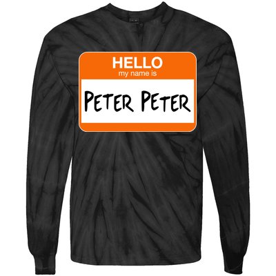 Hello My Name Is Peter Peter Tie-Dye Long Sleeve Shirt