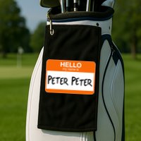 Hello My Name Is Peter Peter Golf Towel