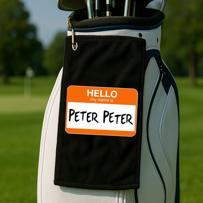 Hello My Name Is Peter Peter Golf Towel