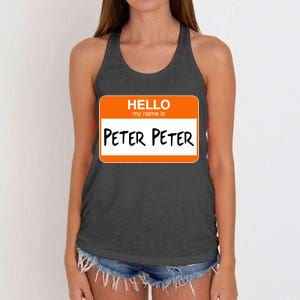 Hello My Name Is Peter Peter Women's Knotted Racerback Tank